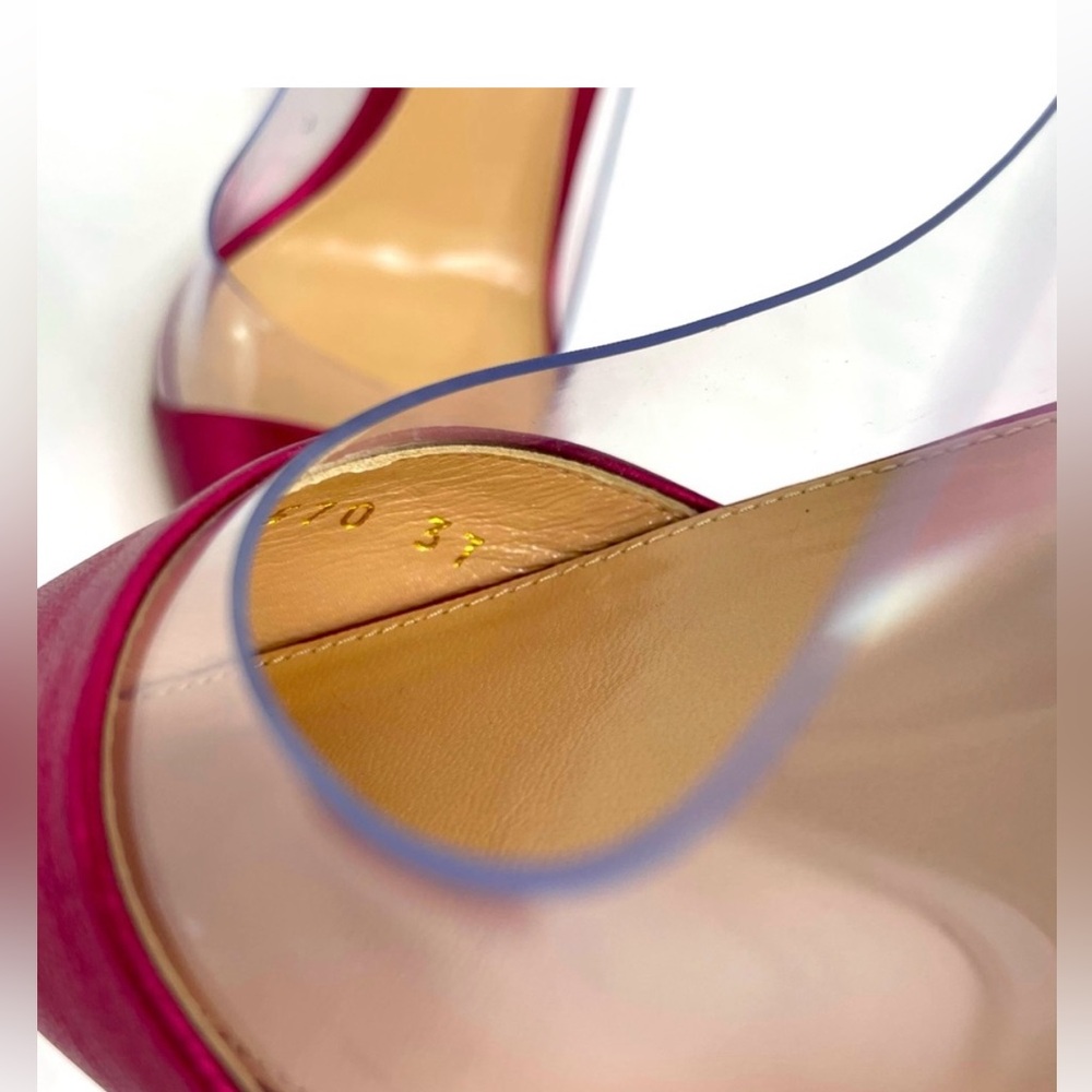Gianvito Rossi Metallic Fushia & PVC Pumps - Picture 8 of 14
